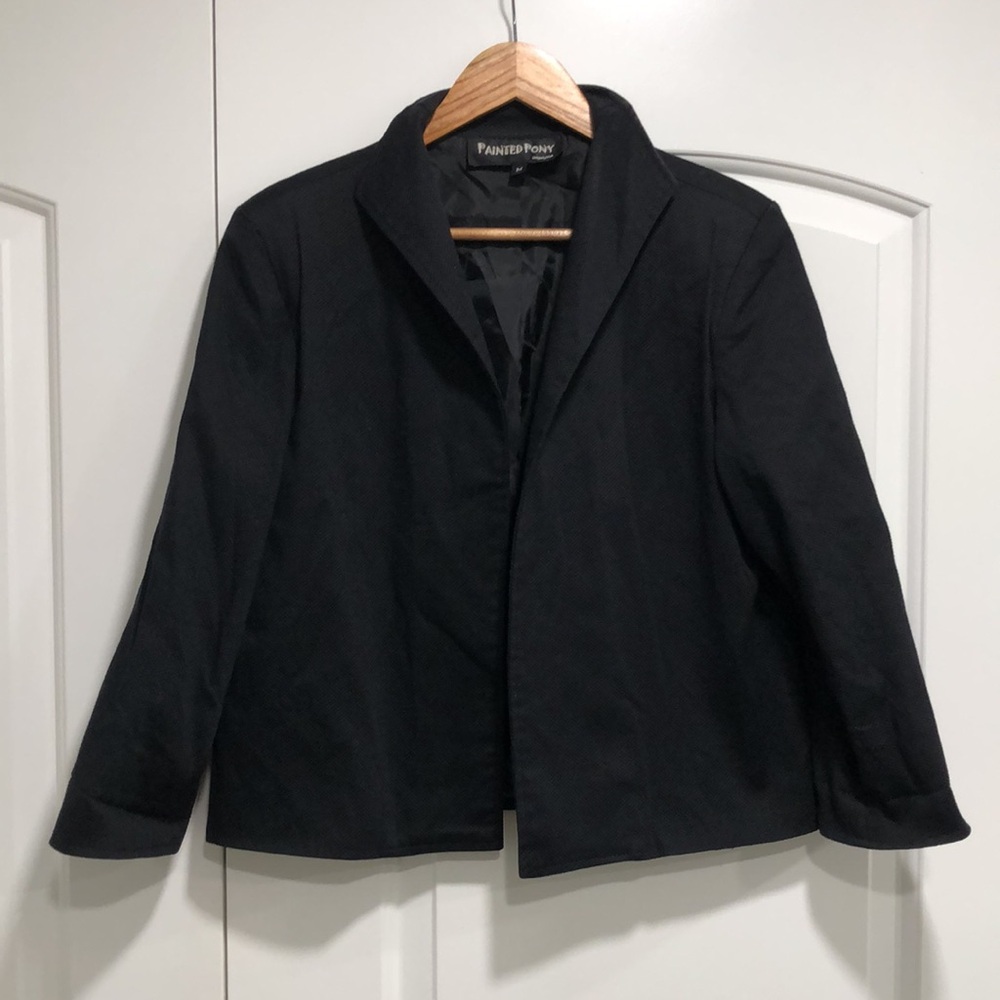 PAINTED PONY Women's 100% Cotton Textured Blazer Jacket